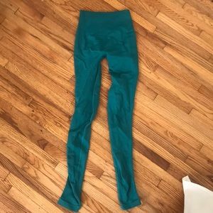 Teal long Lululemon work out pants
